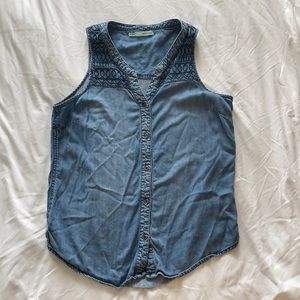 Denim Button Up Tank